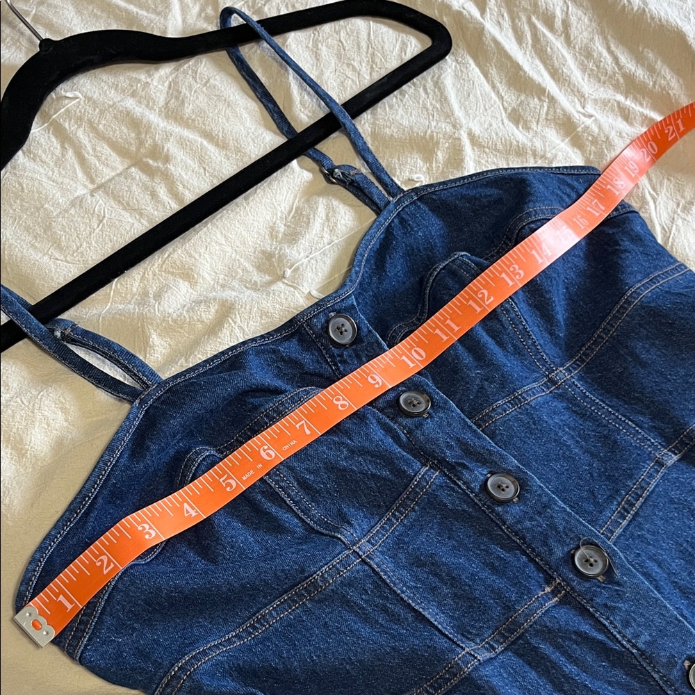 Universal Thread Blue Denim Midi Summer Dress - Picture 3 of 6